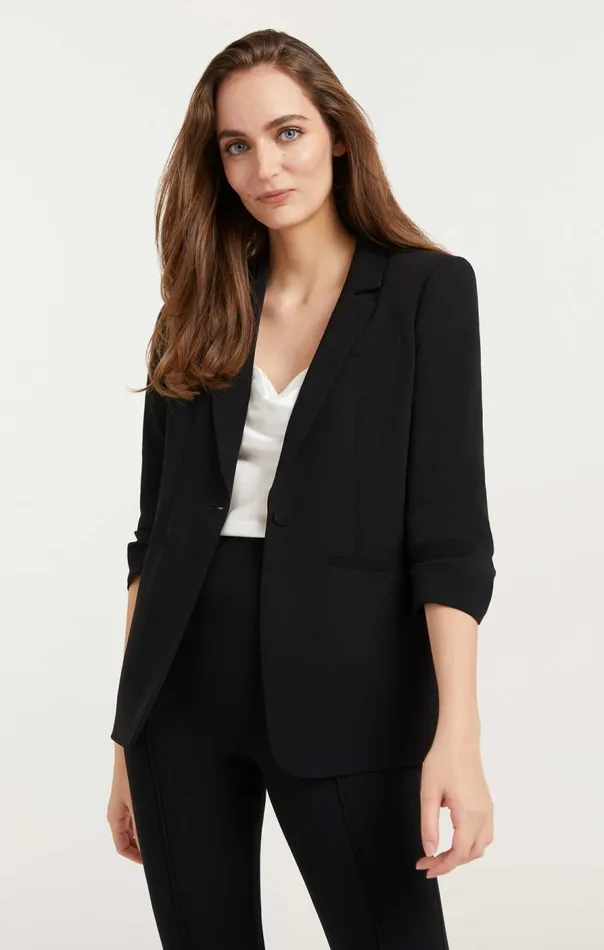 Cinq Sept Crepe Khloe Blazer Black Women Jackets