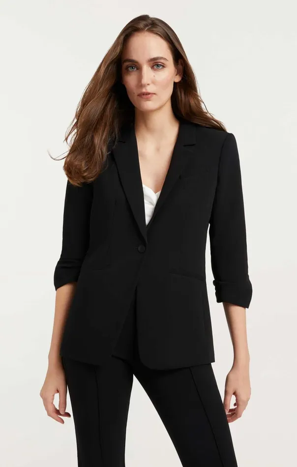 Cinq Sept Crepe Khloe Blazer Black Women Jackets