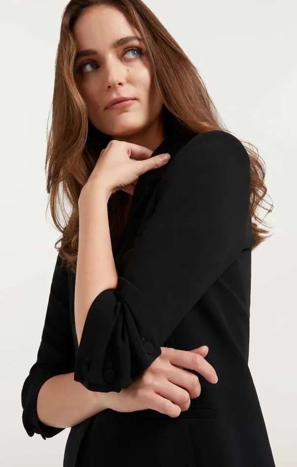 Cinq Sept Crepe Khloe Blazer Black Women Jackets