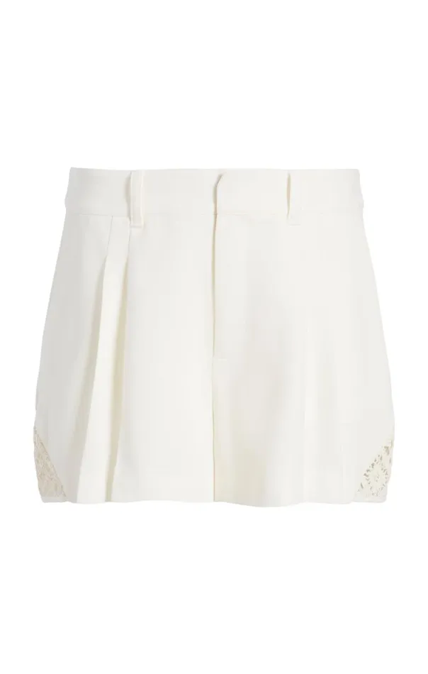 Cinq Sept Crochet Lace Corinna Short Ivory Women Shorts