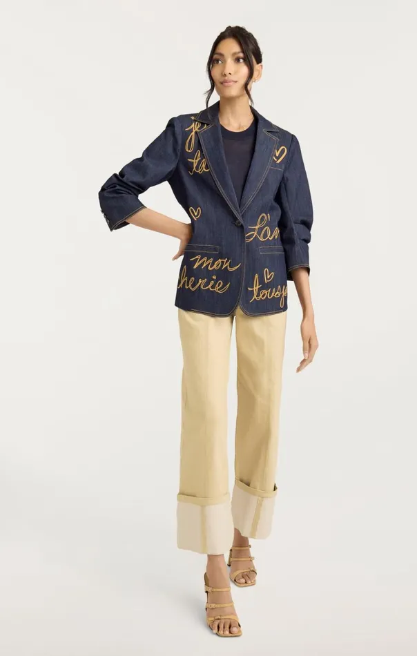 Cinq Sept Denim Lamour Khloe Blazer Indigo Women Blazers