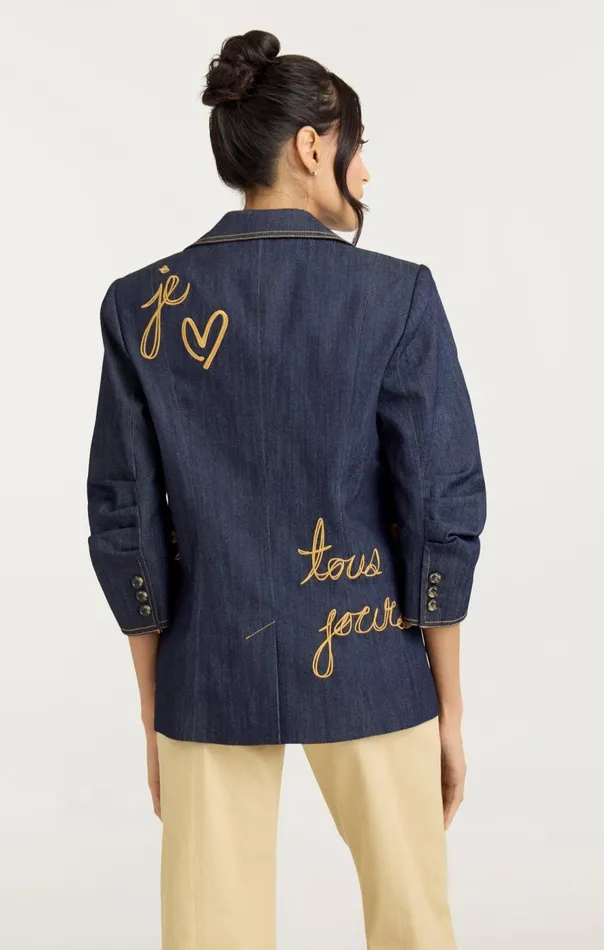 Cinq Sept Denim Lamour Khloe Blazer Indigo Women Blazers