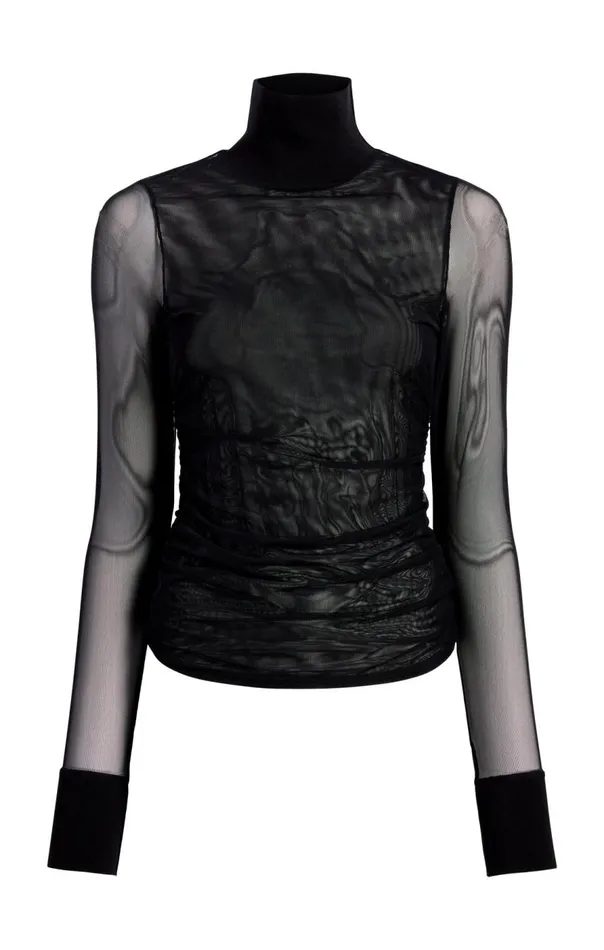 Cinq Sept Halen Top Black Women Long Sleeve Tops