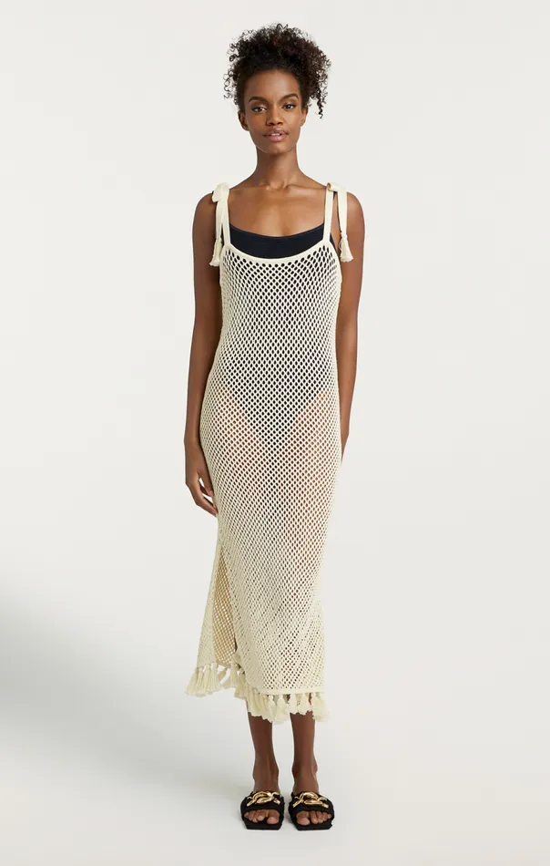 Cinq Sept Kerry Dress Ivory Women Coverups