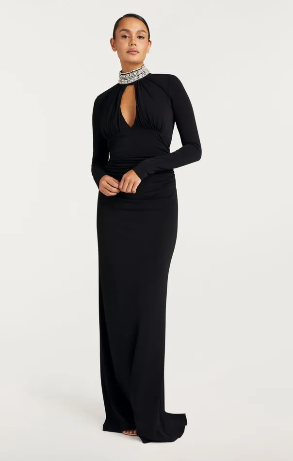 Cinq Sept Kimbra Gown Black Women Cocktail and Evening