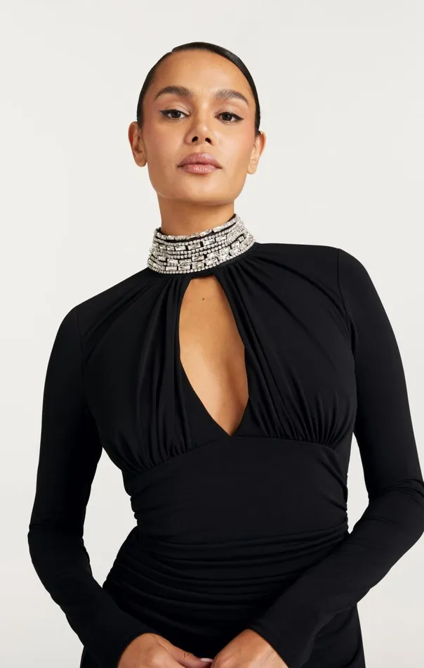 Cinq Sept Kimbra Gown Black Women Cocktail and Evening