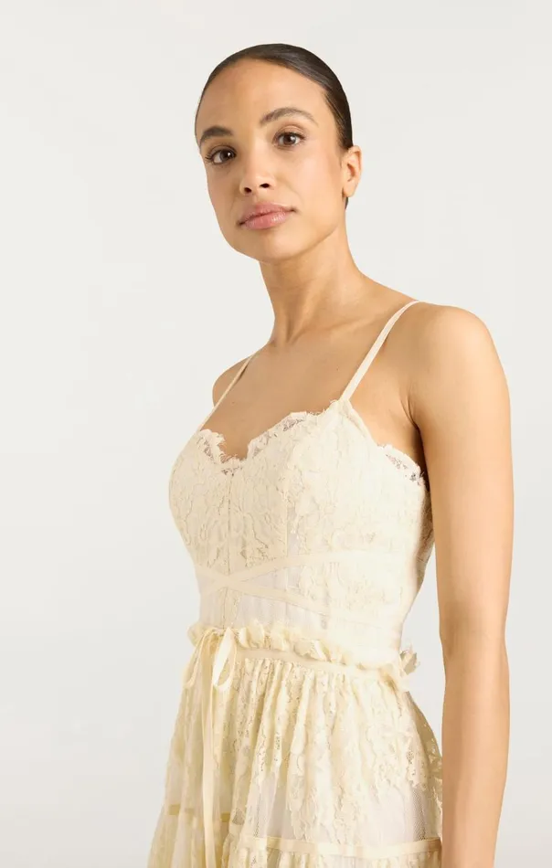 Cinq Sept Lana Dress Gardenia Women Midi