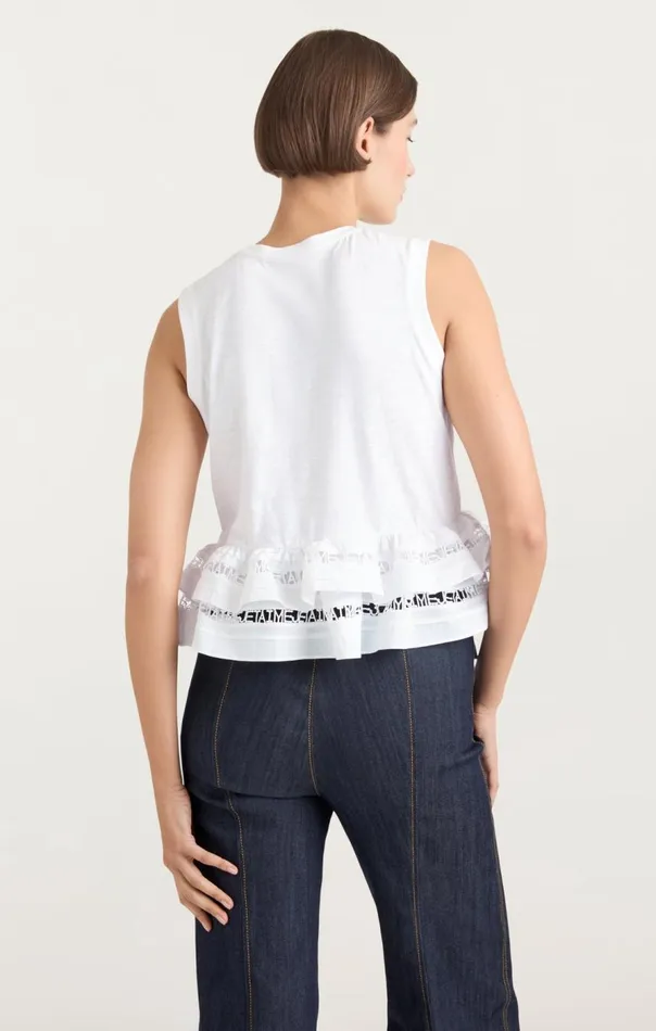 Cinq Sept Landri Top White Women Tank Tops and Camisoles