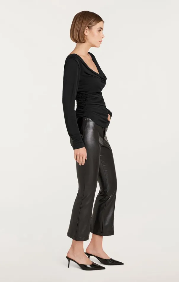 Cinq Sept Long Sleeve Cherise Top Black Women Long Sleeve Tops