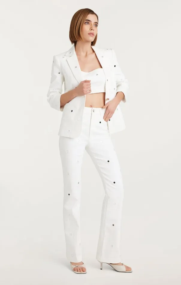 Cinq Sept Mirror Denim Khloe Blazer White Women Denim