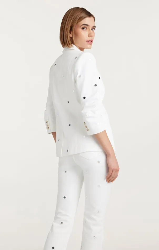 Cinq Sept Mirror Denim Khloe Blazer White Women Denim