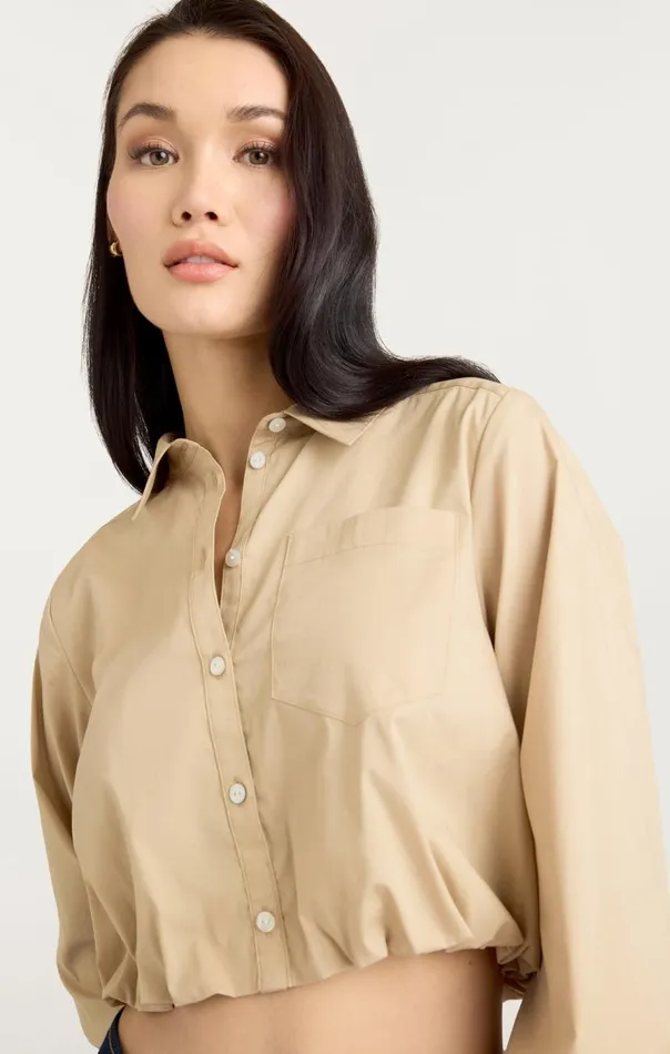 Cinq Sept Reema Top Khaki Women Long Sleeve Tops