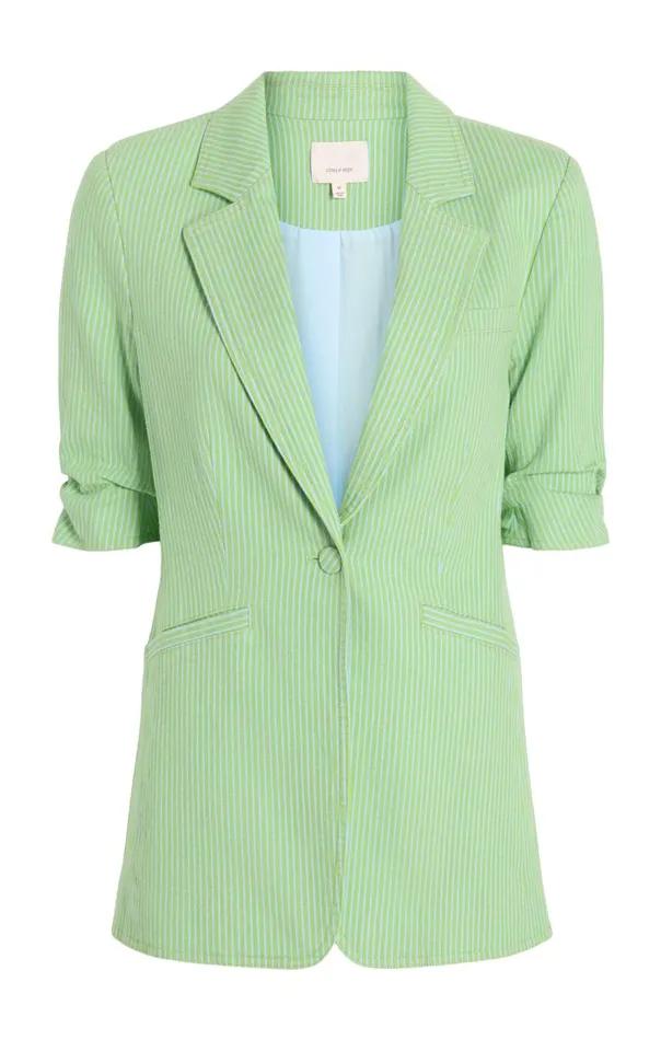 Cinq Sept Short Sleeve Khloe Blazer Lushmeadowskylight Women Denim