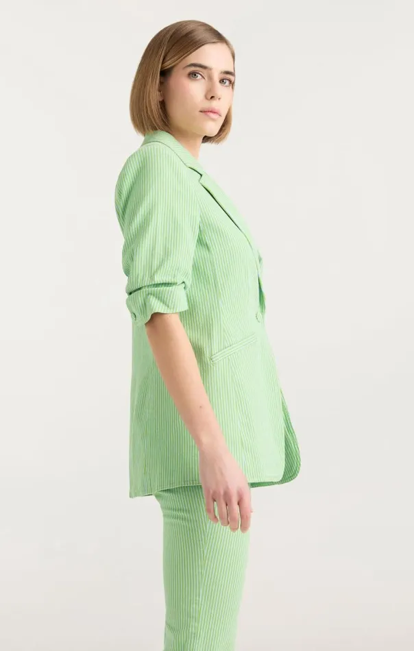 Cinq Sept Short Sleeve Khloe Blazer Lushmeadowskylight Women Denim