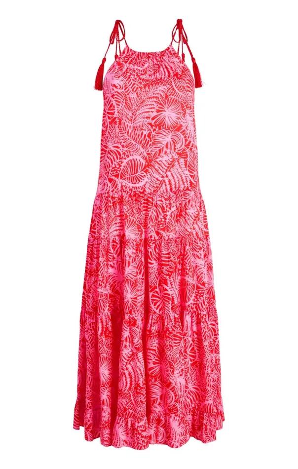 Cinq Sept Tropical Inkblot Winnie Dress Bisoububblegum Women Midi