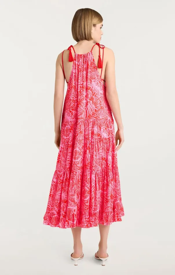 Cinq Sept Tropical Inkblot Winnie Dress Bisoububblegum Women Midi