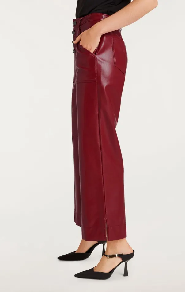 Cinq Sept Vegan Leather Benji Pant Rhubarb Women Pants