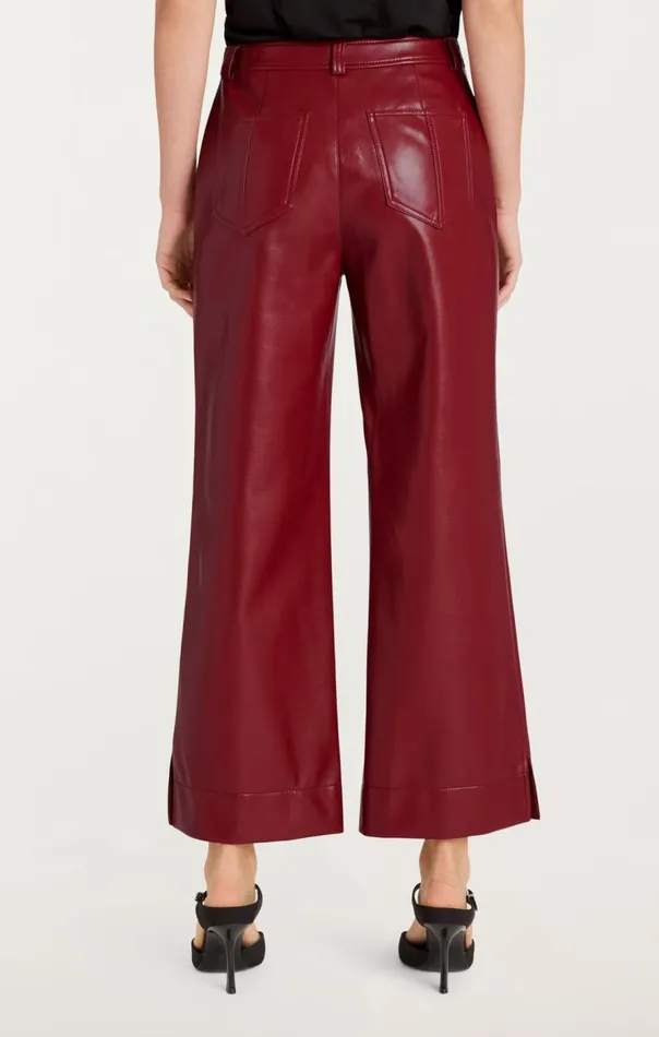 Cinq Sept Vegan Leather Benji Pant Rhubarb Women Pants