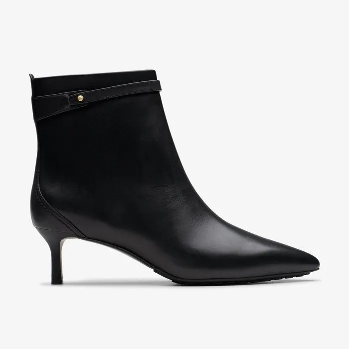 Clarks Ankle Boots Adela Up Ankle Boot Black Leather 8211 Women
