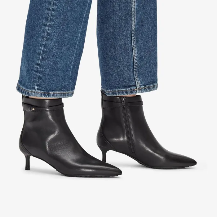 Clarks Ankle Boots Adela Up Ankle Boot Black Leather 8211 Women