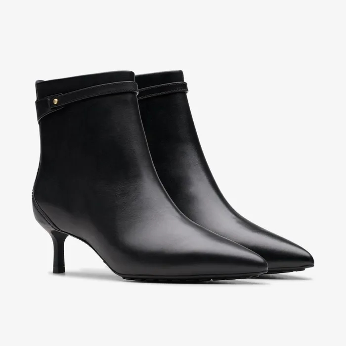 Clarks Ankle Boots Adela Up Ankle Boot Black Leather 8211 Women
