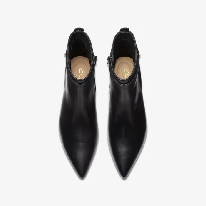 Clarks Ankle Boots Adela Up Ankle Boot Black Leather 8211 Women