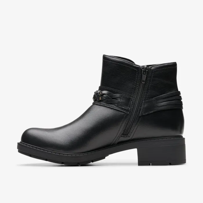 Clarks Ankle Boots Hearth Kaylie Ankle Boot Black Leather 8211 Women