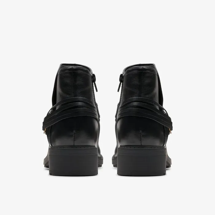 Clarks Ankle Boots Hearth Kaylie Ankle Boot Black Leather 8211 Women