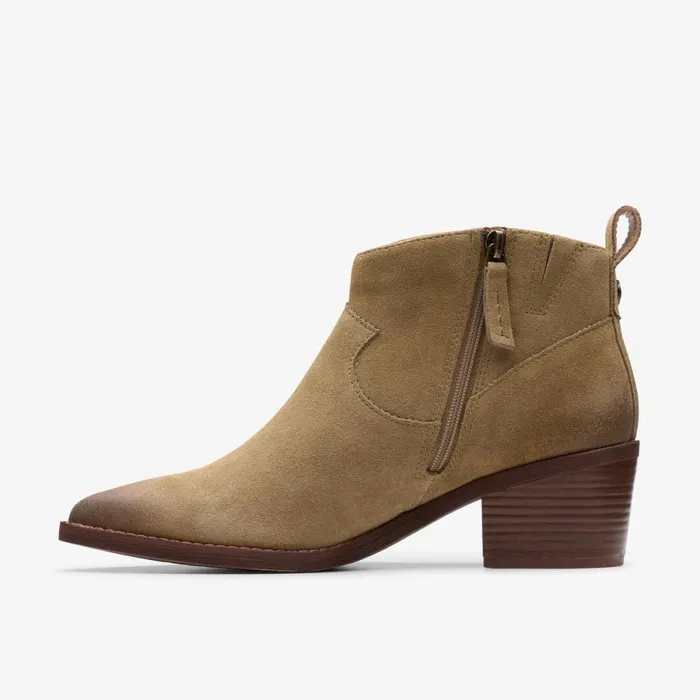 Clarks Ankle Boots Morzine Sky Ankle Boot Dark Sand Suede 8211 Women