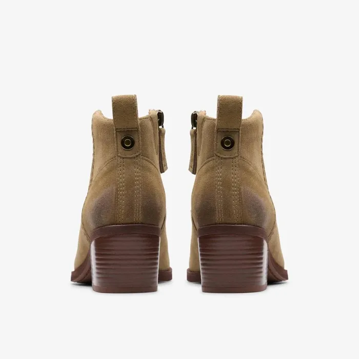 Clarks Ankle Boots Morzine Sky Ankle Boot Dark Sand Suede 8211 Women