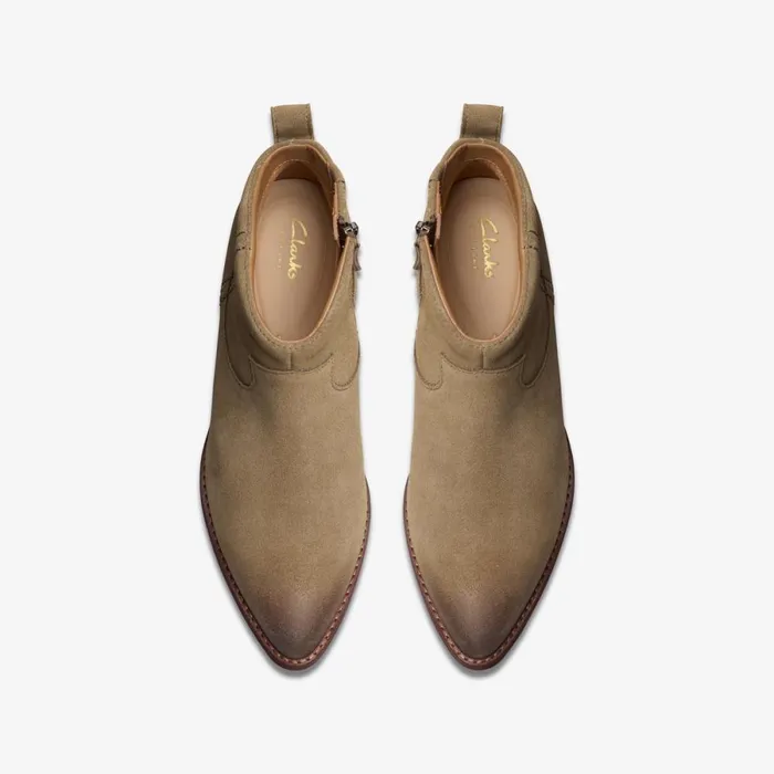Clarks Ankle Boots Morzine Sky Ankle Boot Dark Sand Suede 8211 Women