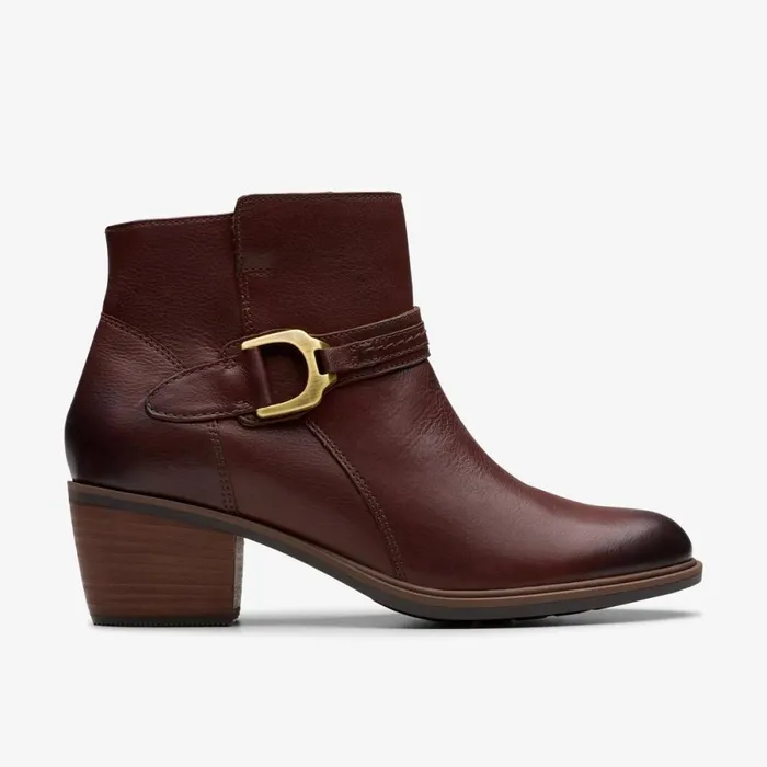 Clarks Ankle Boots Neva Buckle British Tan 8211 Women