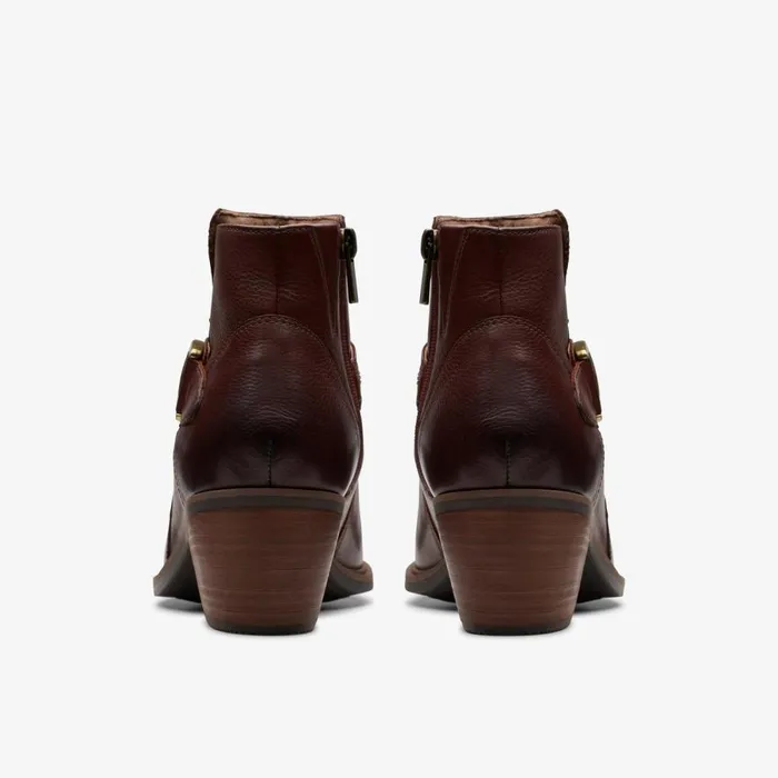 Clarks Ankle Boots Neva Buckle British Tan 8211 Women
