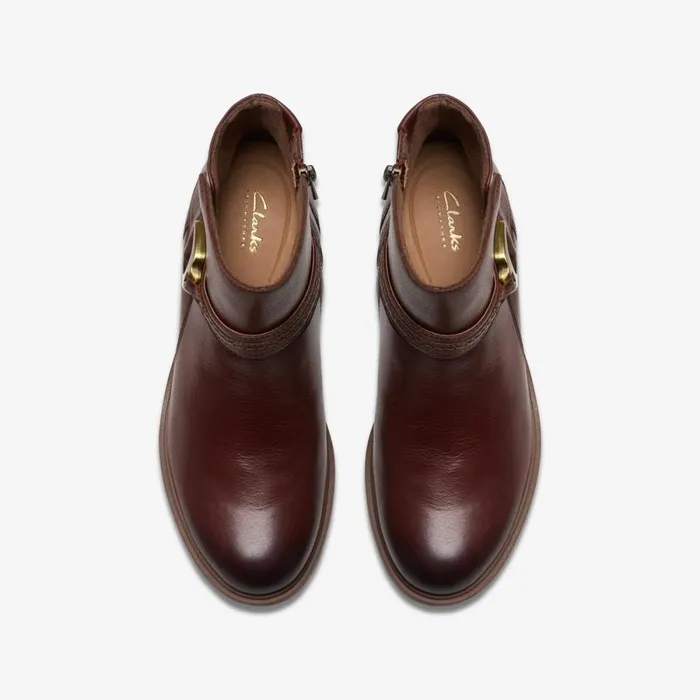 Clarks Ankle Boots Neva Buckle British Tan 8211 Women