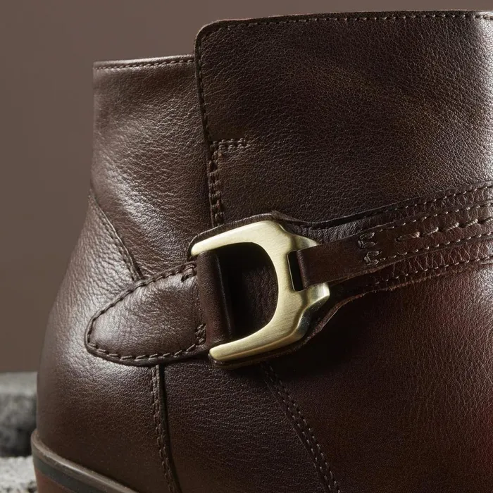 Clarks Ankle Boots Neva Buckle British Tan 8211 Women