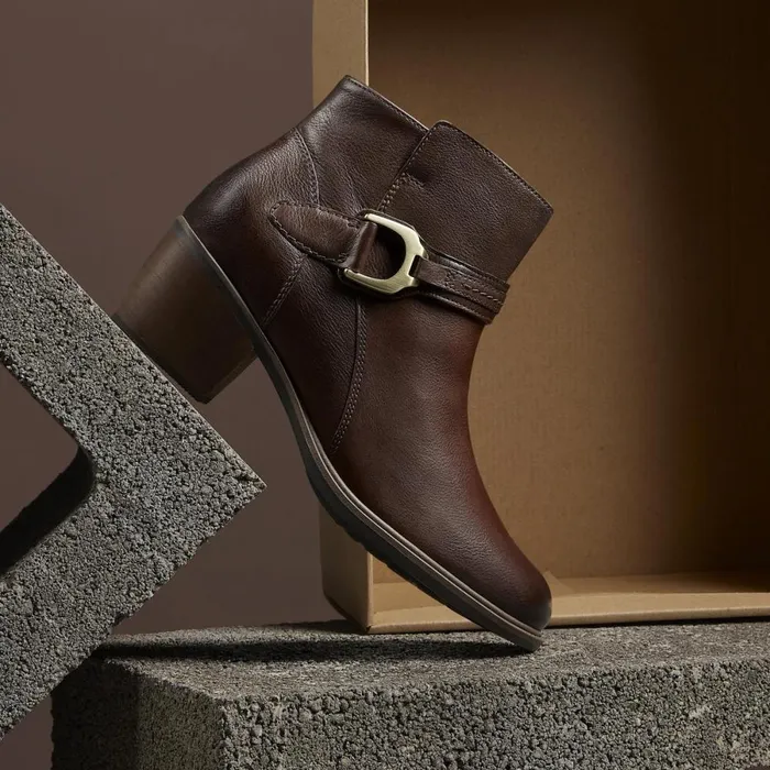 Clarks Ankle Boots Neva Buckle British Tan 8211 Women