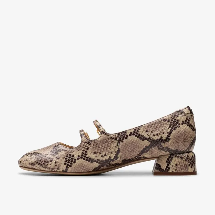 Clarks Ballet Pumps Daiss 30 Shine Grey Snake Leather 8211 Women
