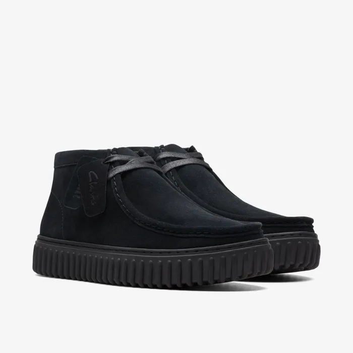 Clarks Black Boots Torhill Hi Black Suede 8211 WomenMen