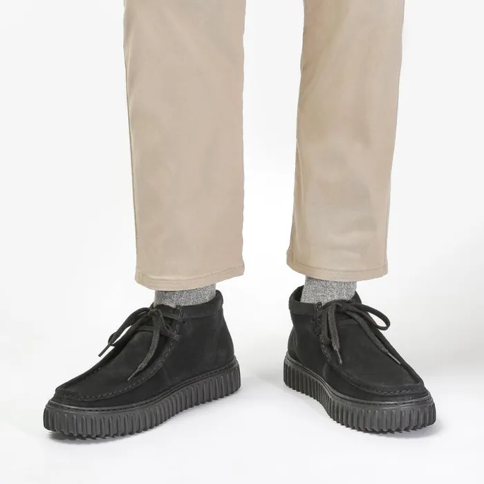 Clarks Black Boots Torhill Hi Black Suede 8211 WomenMen