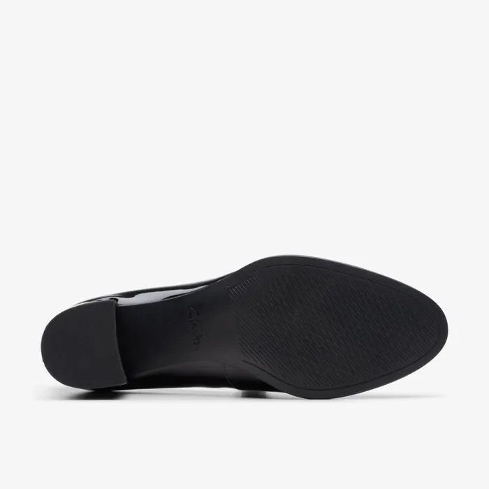 Clarks Black Shoes Freva55 Court Black Patent 8211 Women