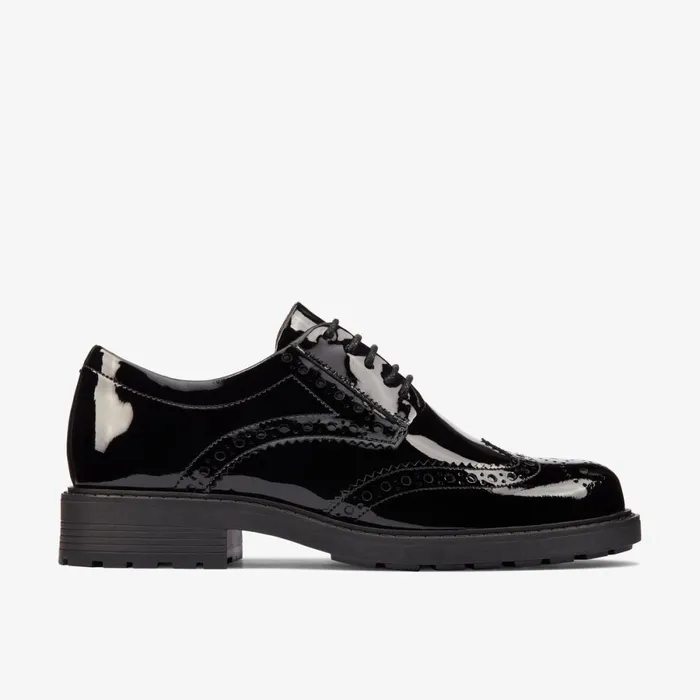 Clarks Black Shoes Orinoco 2 Limit Black Patent 8211 Women