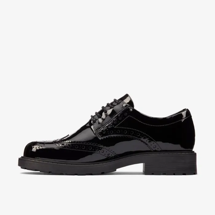 Clarks Black Shoes Orinoco 2 Limit Black Patent 8211 Women