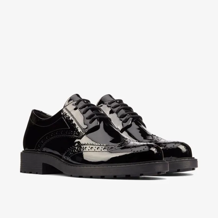 Clarks Black Shoes Orinoco 2 Limit Black Patent 8211 Women