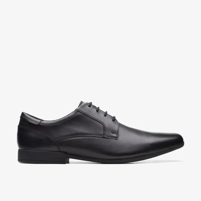 Clarks Black Shoes Sidton Lace Black Leather 8211 Men