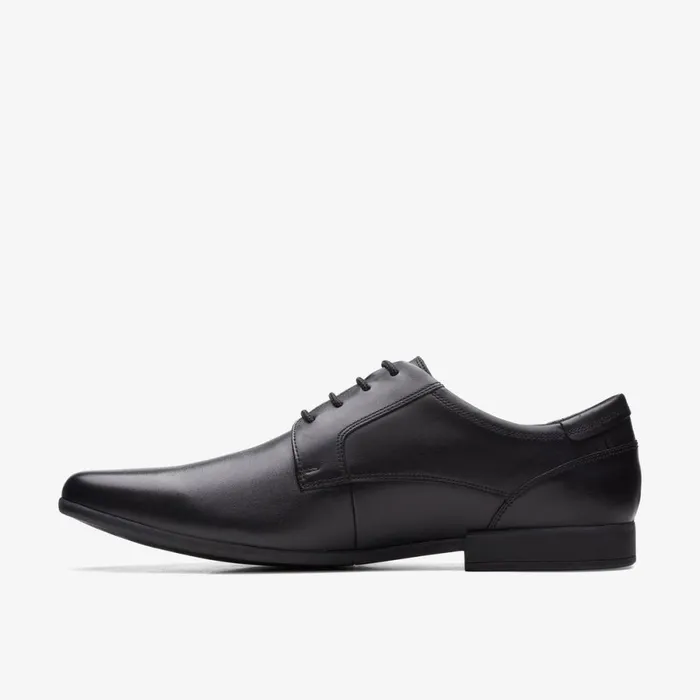 Clarks Black Shoes Sidton Lace Black Leather 8211 Men