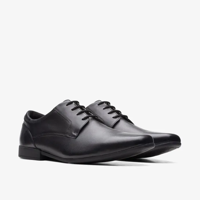 Clarks Black Shoes Sidton Lace Black Leather 8211 Men