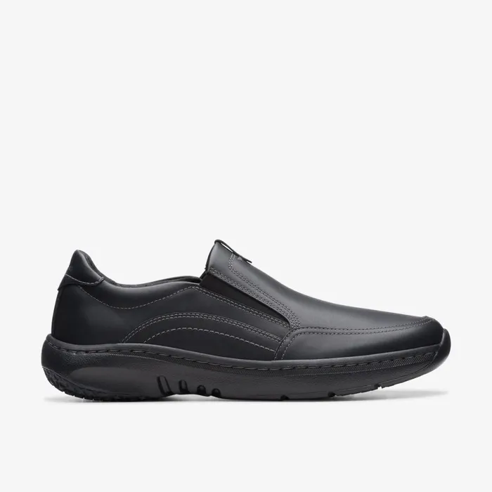 Clarks Black Shoes Step Loafer Black Leather 8211 Men