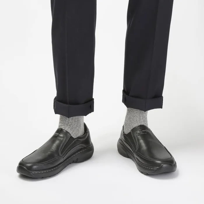 Clarks Black Shoes Step Loafer Black Leather 8211 Men