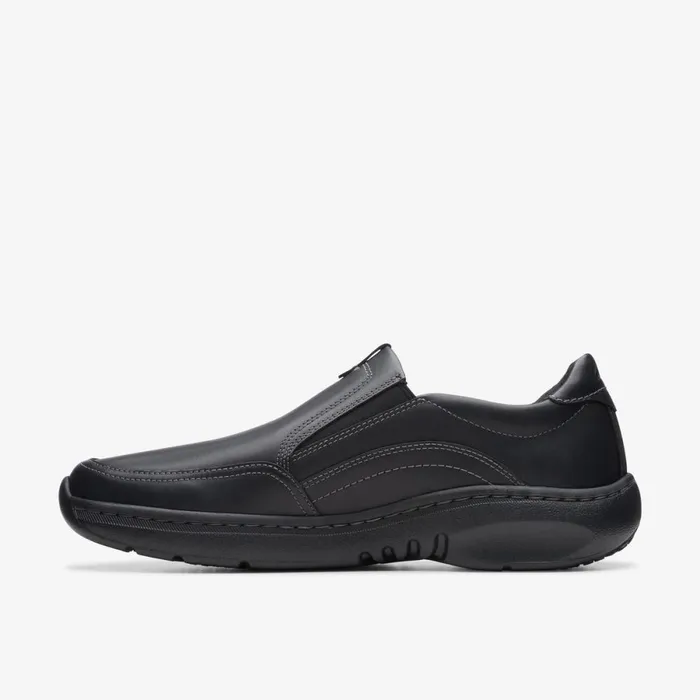 Clarks Black Shoes Step Loafer Black Leather 8211 Men