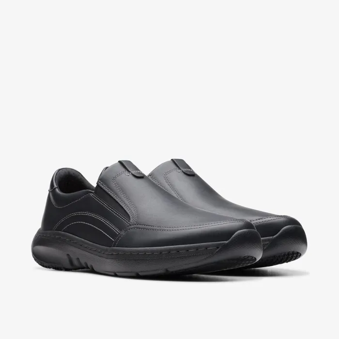 Clarks Black Shoes Step Loafer Black Leather 8211 Men